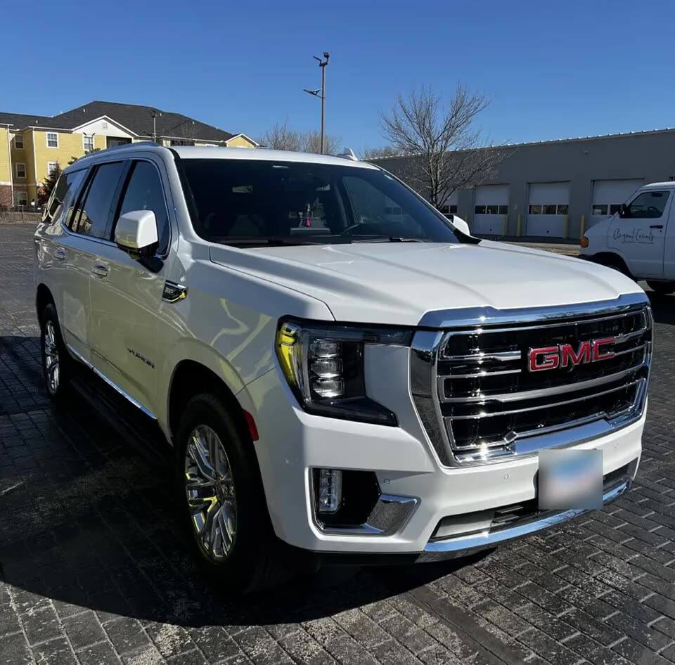 White GMC Yukon after a full detail, Champaign IL
